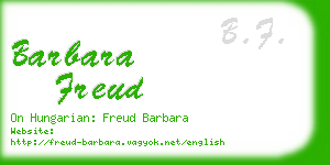 barbara freud business card